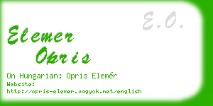 elemer opris business card